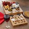 Casafield Charcuterie Board, Large Bamboo Cheese Board and Cutlery Set with Slate Cheese Plate, Ceramic Bowls, Cheese Knives, Labels, and Chalk
